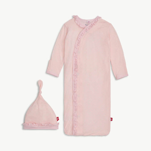 Magnetic Gown & Hat Set Pin Dot Pink