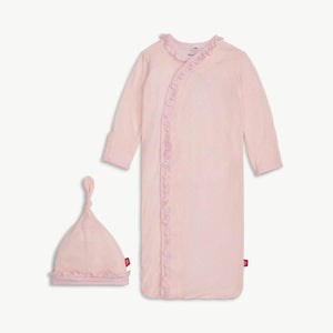 Magnetic Gown & Hat Set Pin Dot Pink
