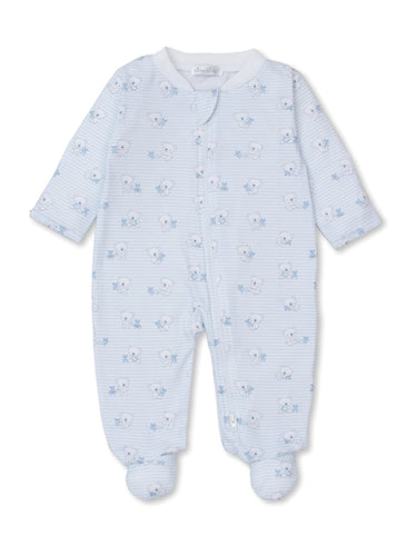 Blue Beary Best Friends Zipper Footie
