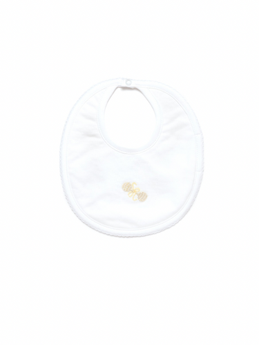 Ivory Heirloom Rattle Pima Baby Bib