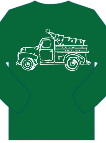 LS Green Truck with Tree T-Shirt