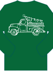 LS Green Truck with Tree T-Shirt