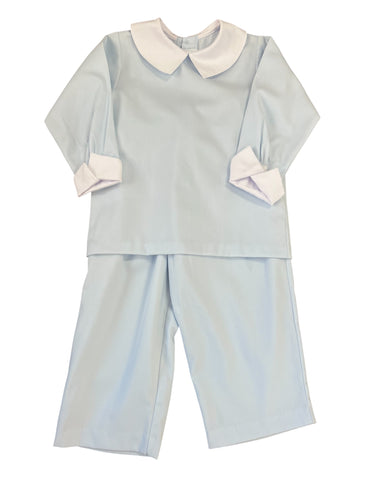 Blue/White Pant Set