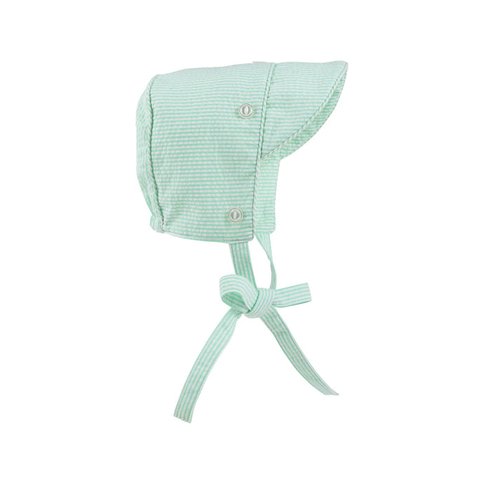 Barringer Bonnet
Grace Bay Green Seersucker with Worth Avenue White