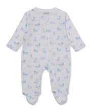 Puppy Paws Blue Zip Footie