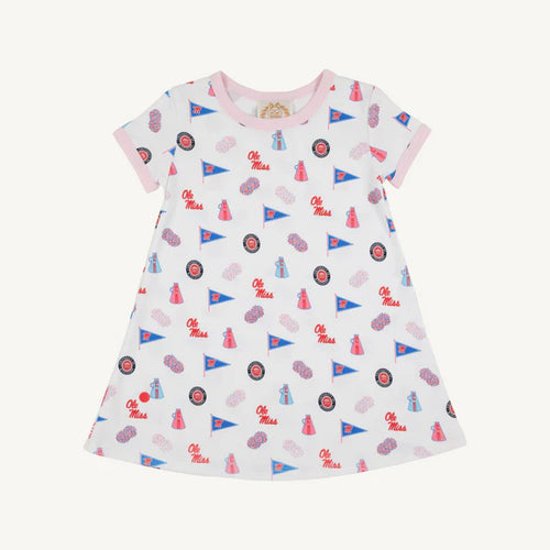 Ole Miss Polly Play Dress Gawsh Almighty with Palm Beach Pink