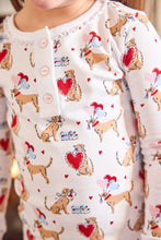 Ruffled Printed Jammies - I Woof You