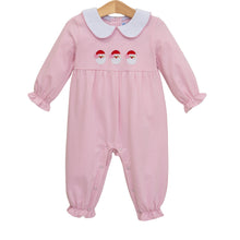 Santa Trio Romper- Pink