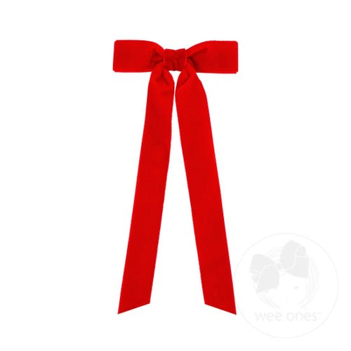 Mini Velvet Longtail Bow (9639)
