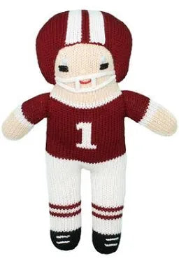 Football player 7” rattle, Maroon