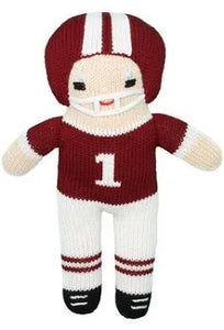 Football player 7” rattle, Maroon