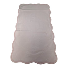 Bib & Burp Set Pink Jacquard Bows