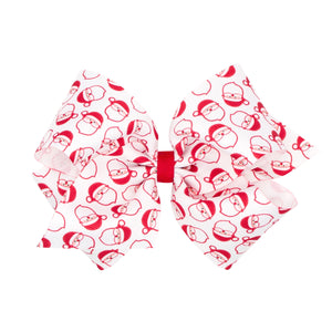Medium Christmas White Santa Bow