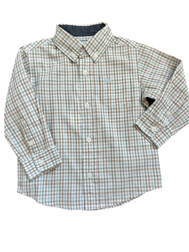 LS Dress Shirt, Brown/Grey