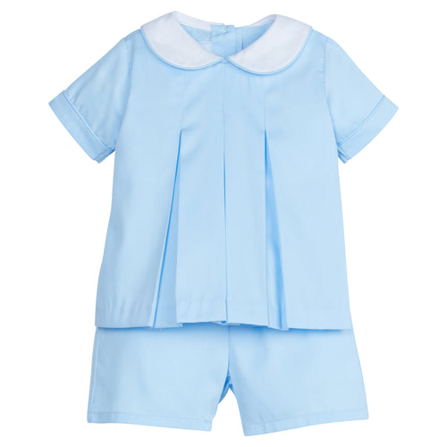 Nicholas Short Set Light Blue Pique