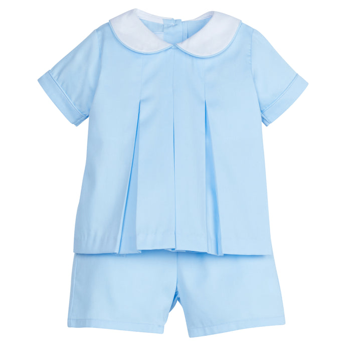 Nicholas Short Set Light Blue Pique