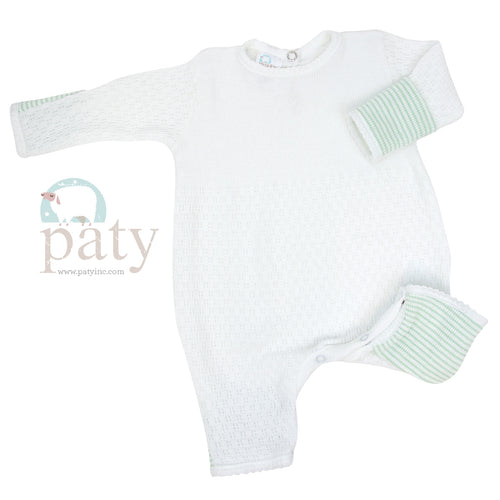 Mint LS Romper with Cuffs #166LSCF