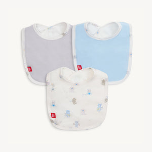 Magnetic Bib 3-Pack Baby Beats Blue