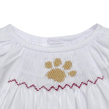 Bulldog Maroon/Grey Smocked Daygown