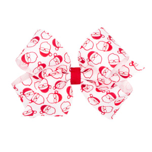 King Christmas White Santa Bow