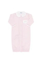 Pink flowers Herringbone Embroidered converter Gown