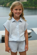 Sadie Shorts Blue Gauze