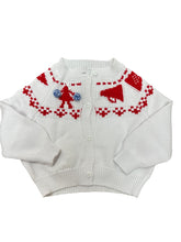Girls Fair Isle Sweater Royal Blue & Red Cheerleader