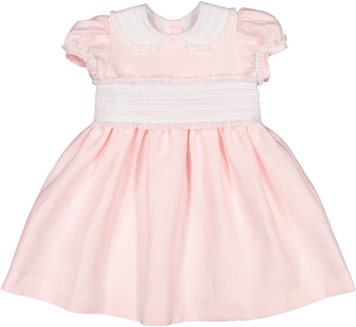 Linen Pink Classic Dress