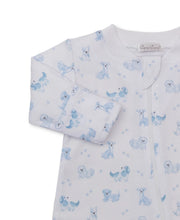 Puppy Paws Blue Zip Footie