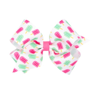 Medium Popsicle Print Grosgrain Hair Bow