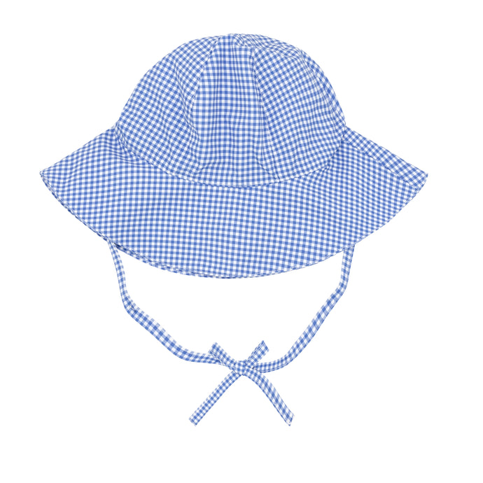 Baby Blue Micro Gingham Sun Hat