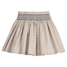 Smocked Molly Skirt Durham Windowpane