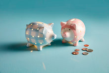 Blue Light Up Piggy Bank