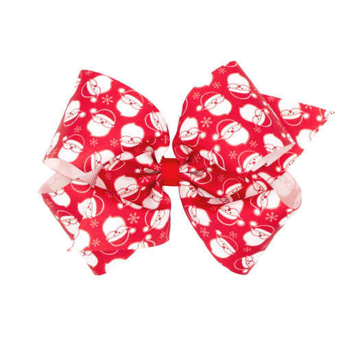 King Christmas Red Santa Bow
