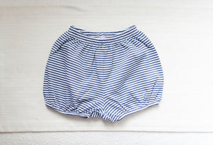 Boys Knit Bloomers, Navy Strip