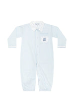 Blue Train Herringbone Embroidered converter Gown