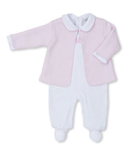 Pink Baby Bear Cub Footie w/ Jacquard Jacket Set
