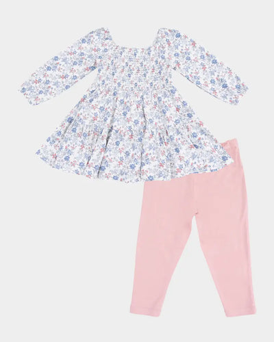 Country Girl Floral Cap Sleeve Dress / Legging Set