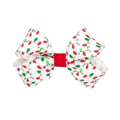 Mini Holiday Lights Hair Bow