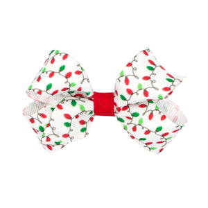 Mini Holiday Lights Hair Bow