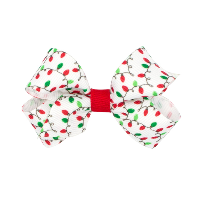 Mini Holiday Lights Hair Bow