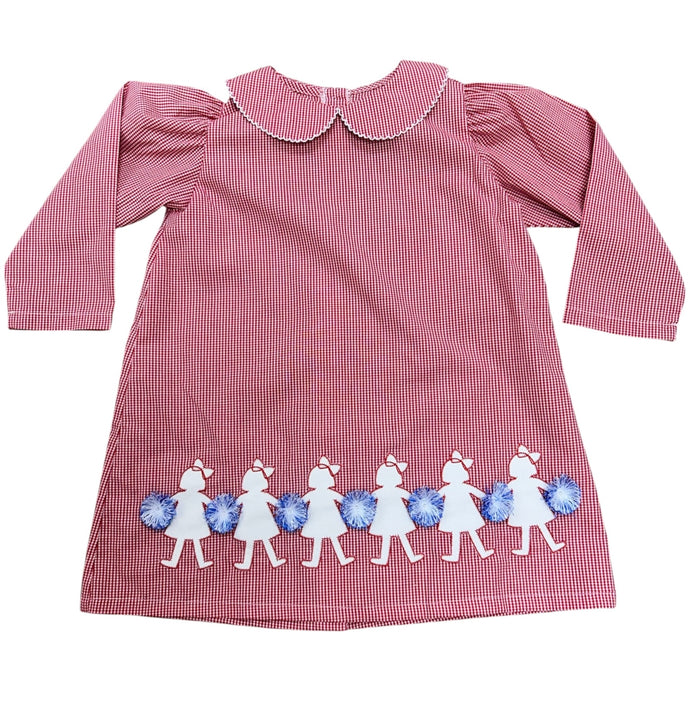 Manning Dress Royal Blue & Red
