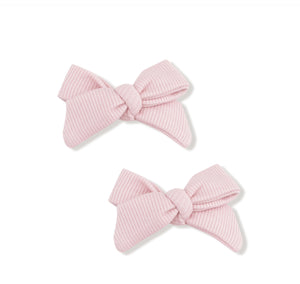 Ribbed Pink Hair Clips (2pack)