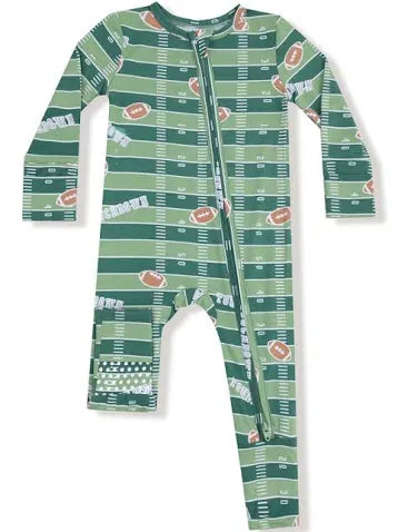 Football Field Glow Zipper Romper
