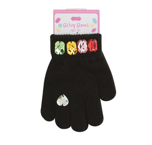 Black Glitzy Gloves