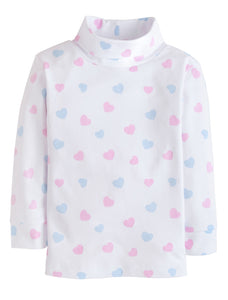 Hearts Printed Turtleneck