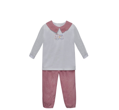 Beau Boy Pant Set - Rescue Truck