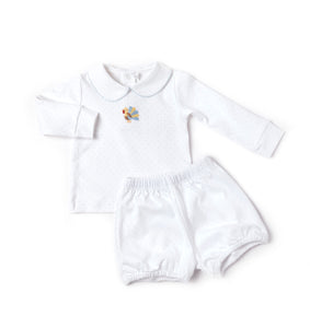 Blue Feather Turkey Pima Bloomer Set