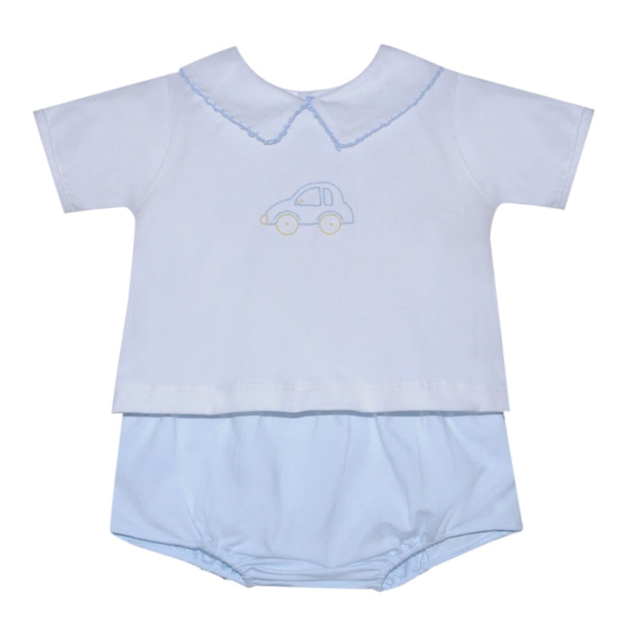 White Bailey Car Diaper Set