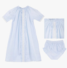 BABY EYELET COTTON DAYGOWN Blue
